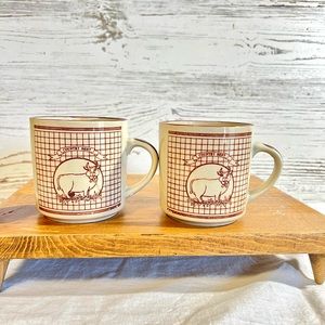 Vintage cow mugs cups country best ceramic